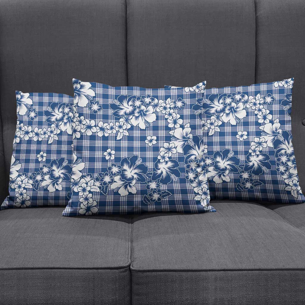 Hibiscus Pakala Cobalt Blue Royal Pillow Cover Tropical Floral Stylized - Polynesian Pride