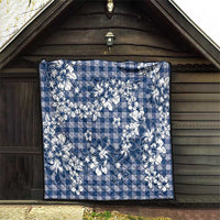 Hibiscus Pakala Cobalt Blue Royal Quilt Tropical Floral Stylized - Polynesian Pride