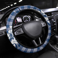 Hibiscus Pakala Cobalt Blue Royal Steering Wheel Cover Tropical Floral Stylized - Polynesian Pride