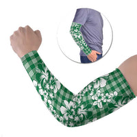 Hibiscus Pakala Emerald Green Arm Sleeves Tropical Floral Stylized - Polynesian Pride