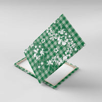 Hibiscus Pakala Emerald Green Canvas Wall Art Tropical Floral Stylized - Polynesian Pride