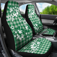 Hibiscus Pakala Emerald Green Car Seat Cover Tropical Floral Stylized - Polynesian Pride