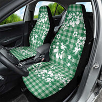 Hibiscus Pakala Emerald Green Car Seat Cover Tropical Floral Stylized - Polynesian Pride