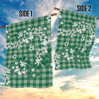 Hibiscus Pakala Emerald Green Garden Flag Tropical Floral Stylized - Polynesian Pride
