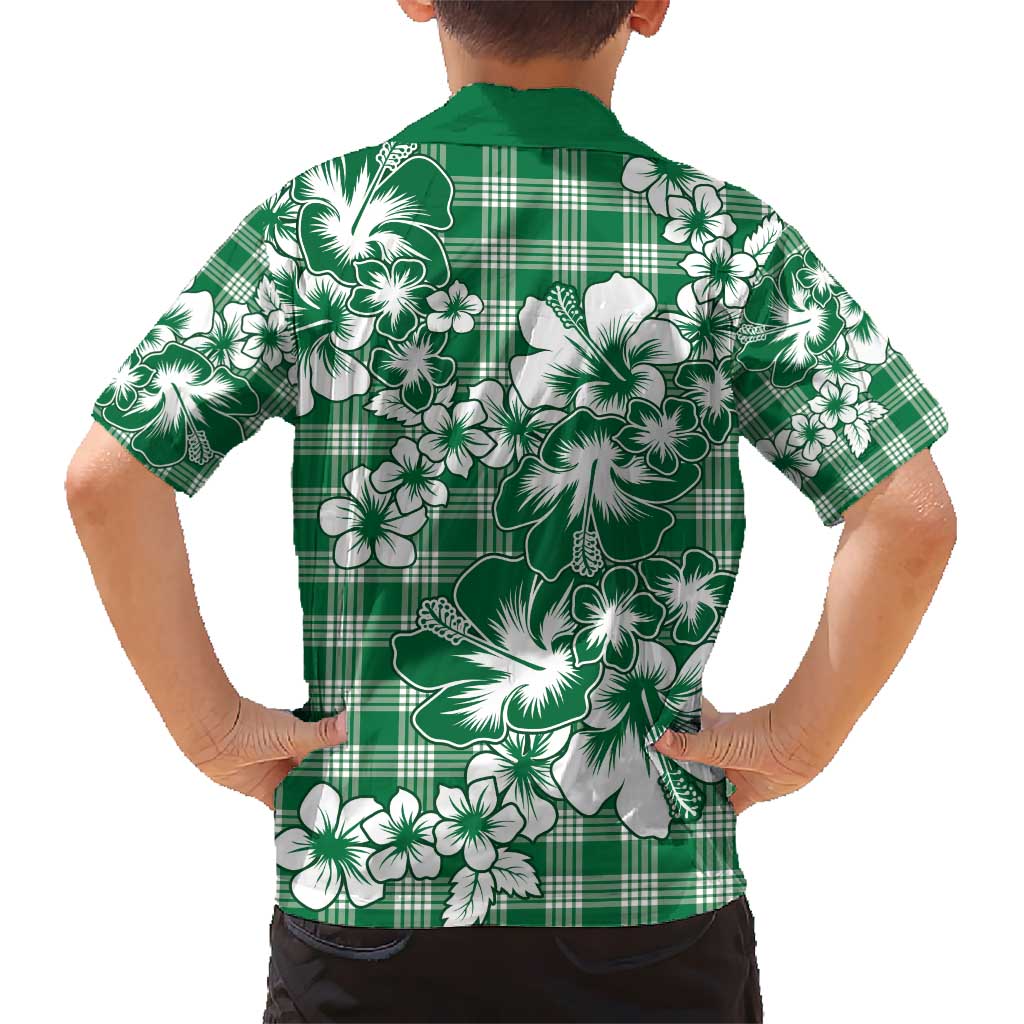 Hibiscus Pakala Emerald Green Hawaiian Shirt Tropical Floral Stylized - Polynesian Pride