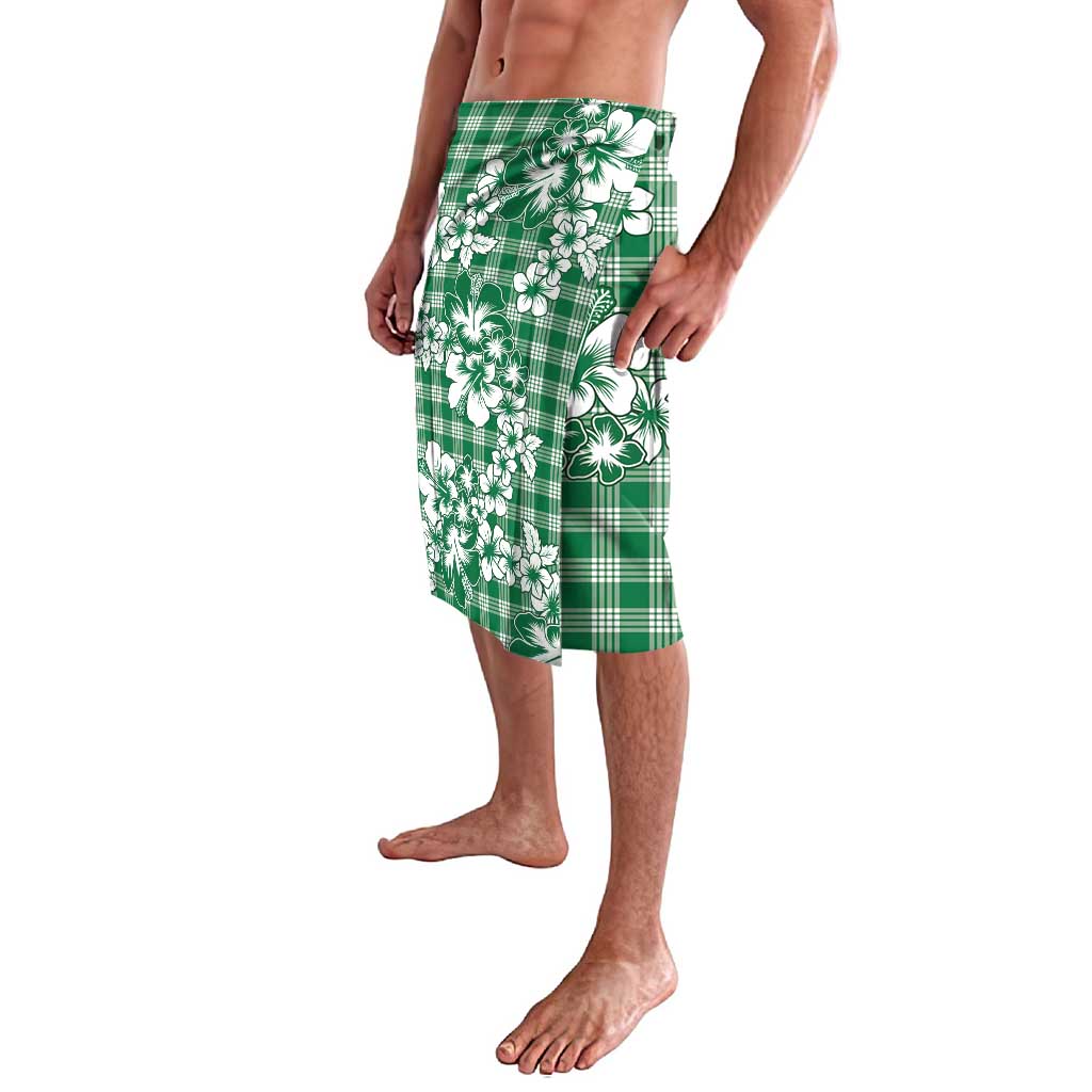 Hibiscus Pakala Emerald Green Lavalava Tropical Floral Stylized - Polynesian Pride