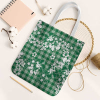 Hibiscus Pakala Emerald Green Tote Bag Tropical Floral Stylized - Polynesian Pride