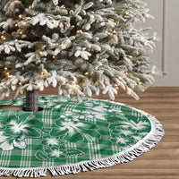Hibiscus Pakala Emerald Green Tree Skirt Tropical Floral Stylized - Polynesian Pride