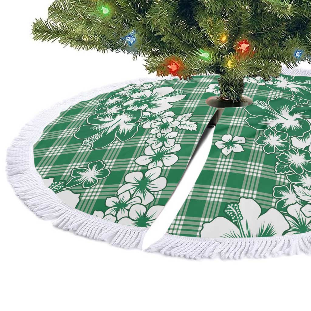 Hibiscus Pakala Emerald Green Tree Skirt Tropical Floral Stylized - Polynesian Pride