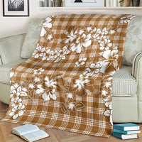 Hibiscus Pakala Bronze Brown Blanket Tropical Floral Stylized - Polynesian Pride