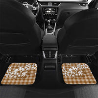 Hibiscus Pakala Bronze Brown Car Mats Tropical Floral Stylized - Polynesian Pride