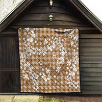 Hibiscus Pakala Bronze Brown Quilt Tropical Floral Stylized - Polynesian Pride