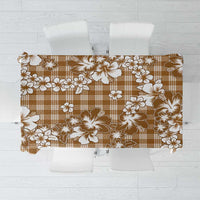 Hibiscus Pakala Bronze Brown Tablecloth Tropical Floral Stylized - Polynesian Pride