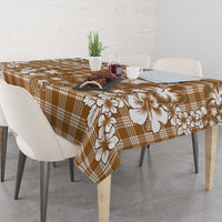 Hibiscus Pakala Bronze Brown Tablecloth Tropical Floral Stylized - Polynesian Pride