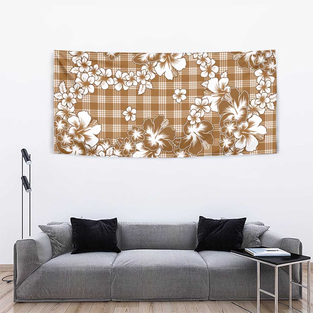 Hibiscus Pakala Bronze Brown Tapestry Tropical Floral Stylized - Polynesian Pride