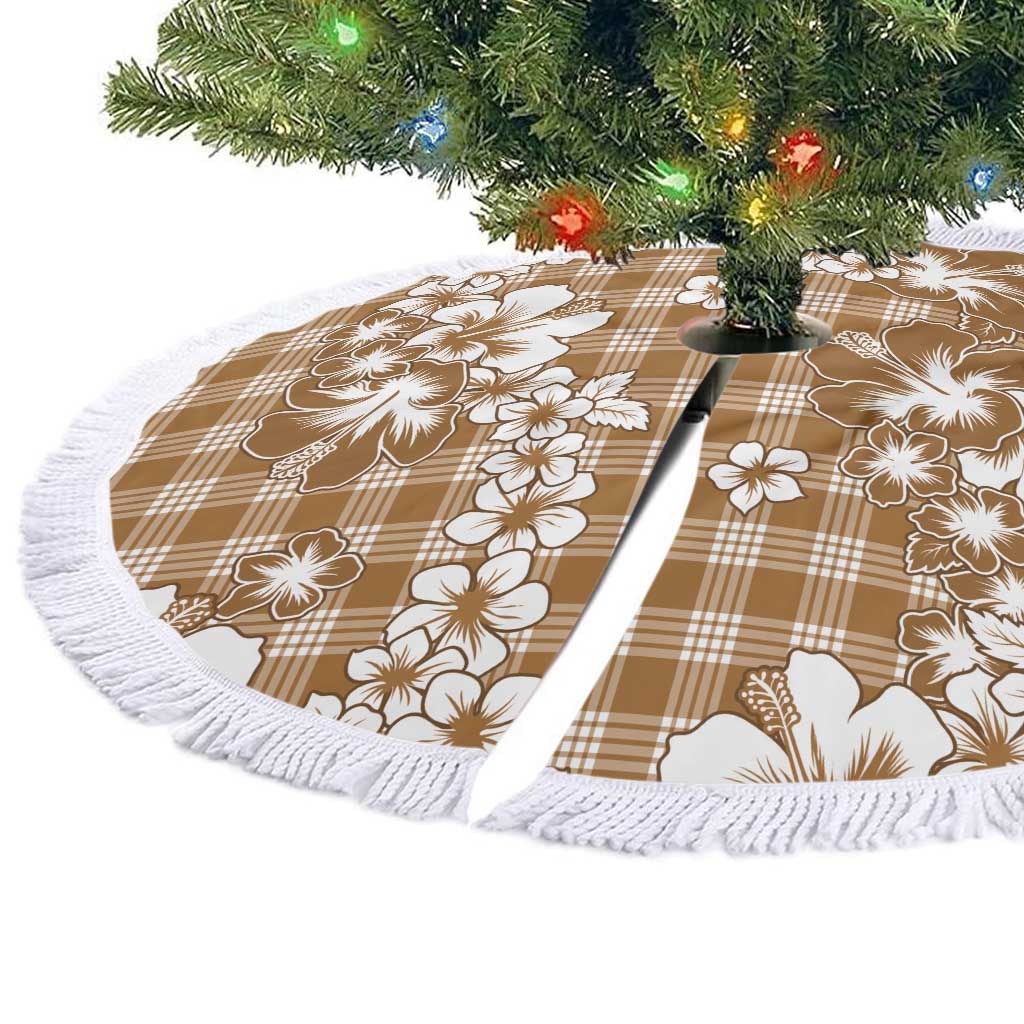 Hibiscus Pakala Bronze Brown Tree Skirt Tropical Floral Stylized - Polynesian Pride