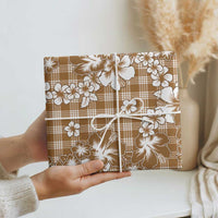 Hibiscus Pakala Bronze Brown Wrapping Paper Tropical Floral Stylized - Polynesian Pride