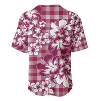 Hibiscus Pakala Royal Magenta Baseball Jersey Tropical Floral Stylized - Polynesian Pride