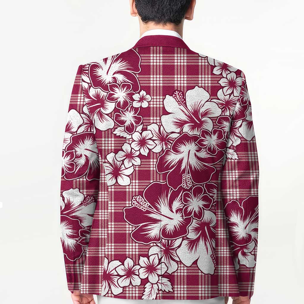 Hibiscus Pakala Royal Magenta Blazer Tropical Floral Stylized - Polynesian Pride