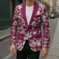 Hibiscus Pakala Royal Magenta Blazer Tropical Floral Stylized - Polynesian Pride