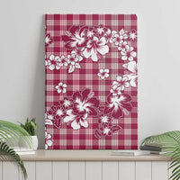 Hibiscus Pakala Royal Magenta Canvas Wall Art Tropical Floral Stylized - Polynesian Pride