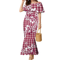 Hibiscus Pakala Royal Magenta Family Matching Mermaid Dress and Hawaiian Shirt Tropical Floral Stylized - Polynesian Pride