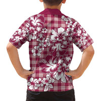 Hibiscus Pakala Royal Magenta Kid Hawaiian Shirt Tropical Floral Stylized - Polynesian Pride