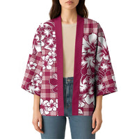 Hibiscus Pakala Royal Magenta Kimono Tropical Floral Stylized - Polynesian Pride