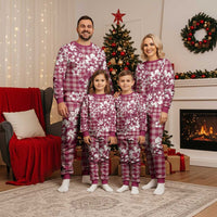 Hibiscus Pakala Royal Magenta Christmas Pajama Set Tropical Floral Stylized - Polynesian Pride