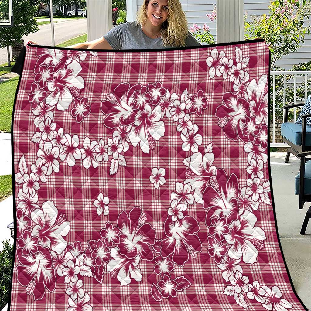Hibiscus Pakala Royal Magenta Quilt Tropical Floral Stylized - Polynesian Pride