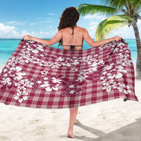 Hibiscus Pakala Royal Magenta Sarong Tropical Floral Stylized - Polynesian Pride