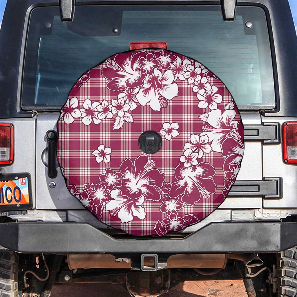 Hibiscus Pakala Royal Magenta Spare Tire Cover Tropical Floral Stylized - Polynesian Pride