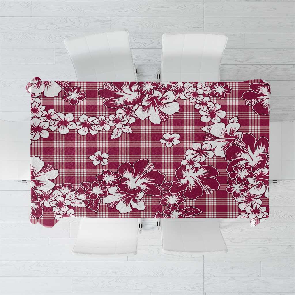 Hibiscus Pakala Royal Magenta Tablecloth Tropical Floral Stylized - Polynesian Pride