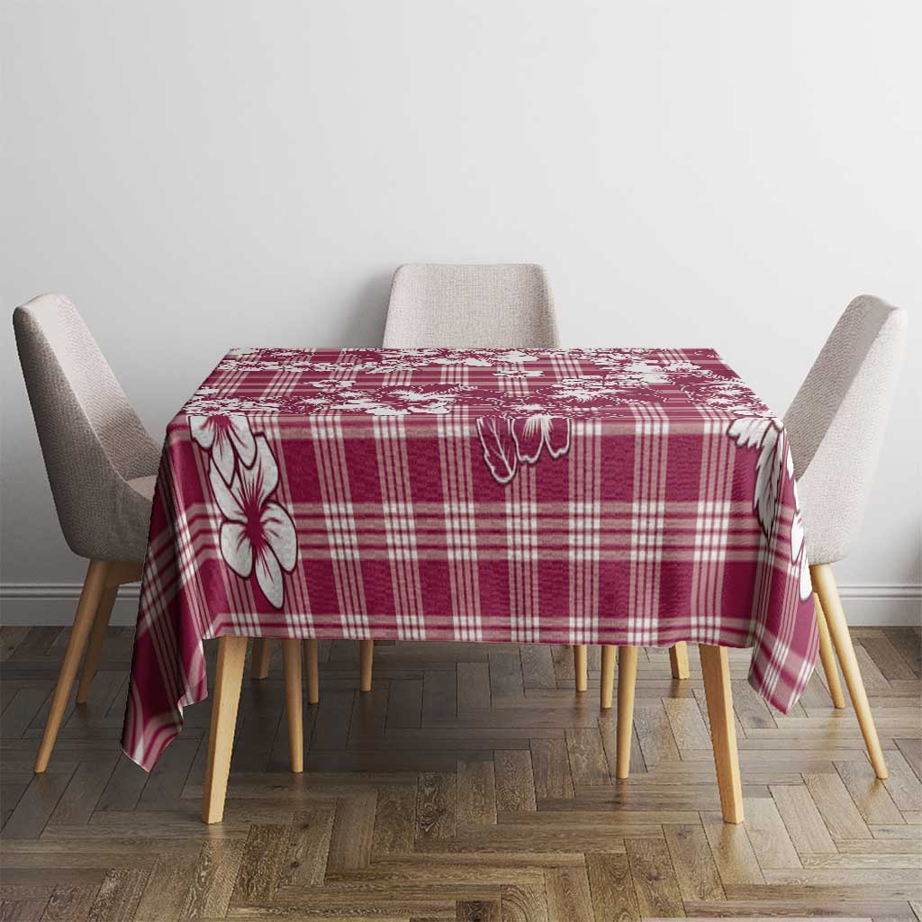 Hibiscus Pakala Royal Magenta Tablecloth Tropical Floral Stylized - Polynesian Pride