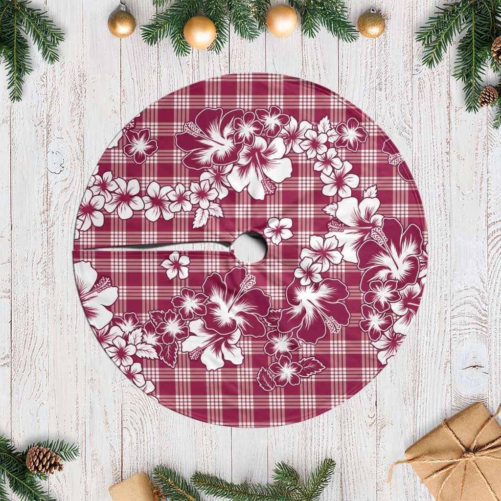 Hibiscus Pakala Royal Magenta Tree Skirt Tropical Floral Stylized - Polynesian Pride