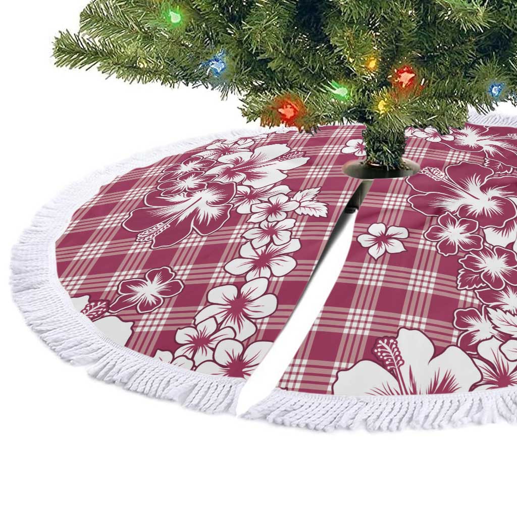 Hibiscus Pakala Royal Magenta Tree Skirt Tropical Floral Stylized - Polynesian Pride