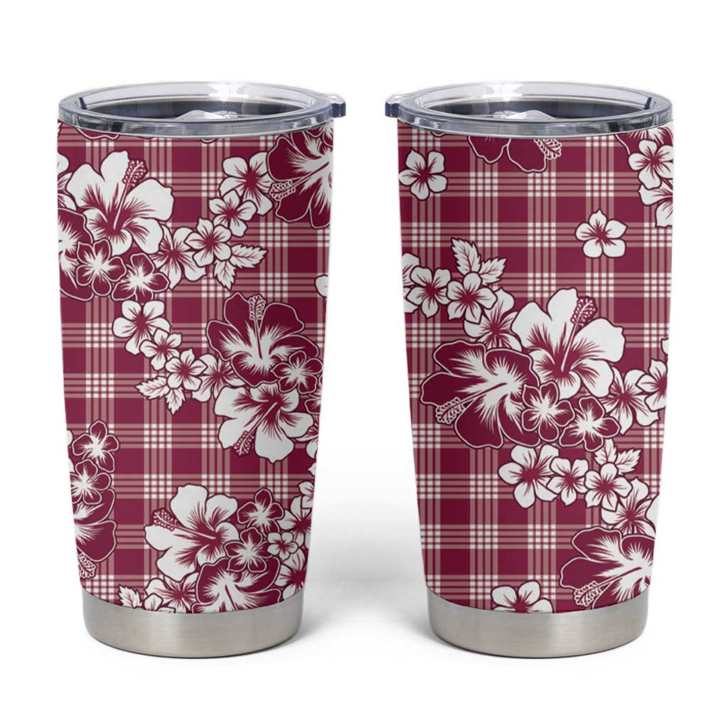 Hibiscus Pakala Royal Magenta Tumbler Cup Tropical Floral Stylized - Polynesian Pride