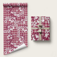Hibiscus Pakala Royal Magenta Wrapping Paper Tropical Floral Stylized - Polynesian Pride