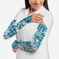 Hibiscus Pakala Ocean Depths Blue Arm Sleeves Tropical Floral Stylized - Polynesian Pride