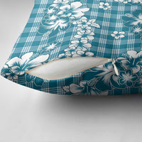 Hibiscus Pakala Ocean Depths Blue Pillow Cover Tropical Floral Stylized - Polynesian Pride