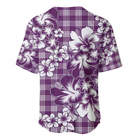 Hibiscus Pakala Sweetie Purple Baseball Jersey Tropical Floral Stylized - Polynesian Pride