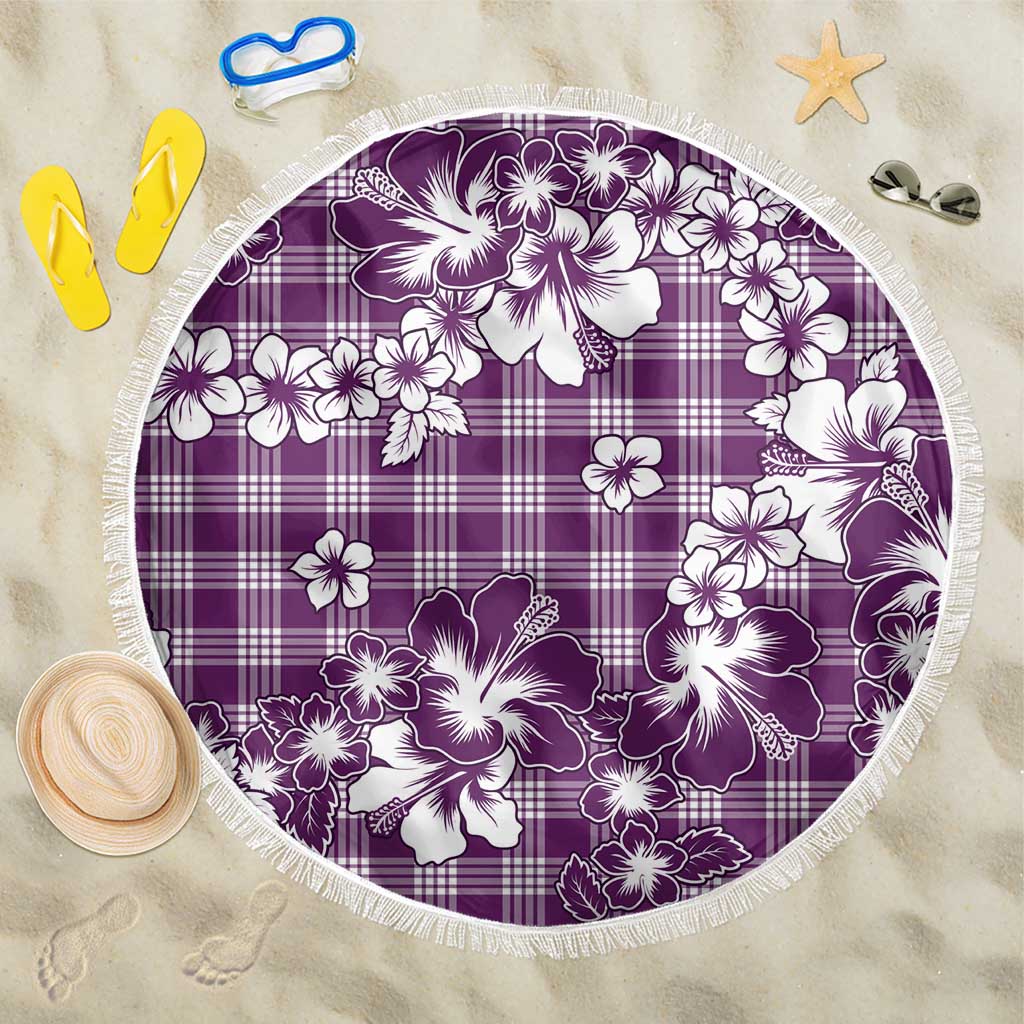Hibiscus Pakala Sweetie Purple Beach Blanket Tropical Floral Stylized - Polynesian Pride