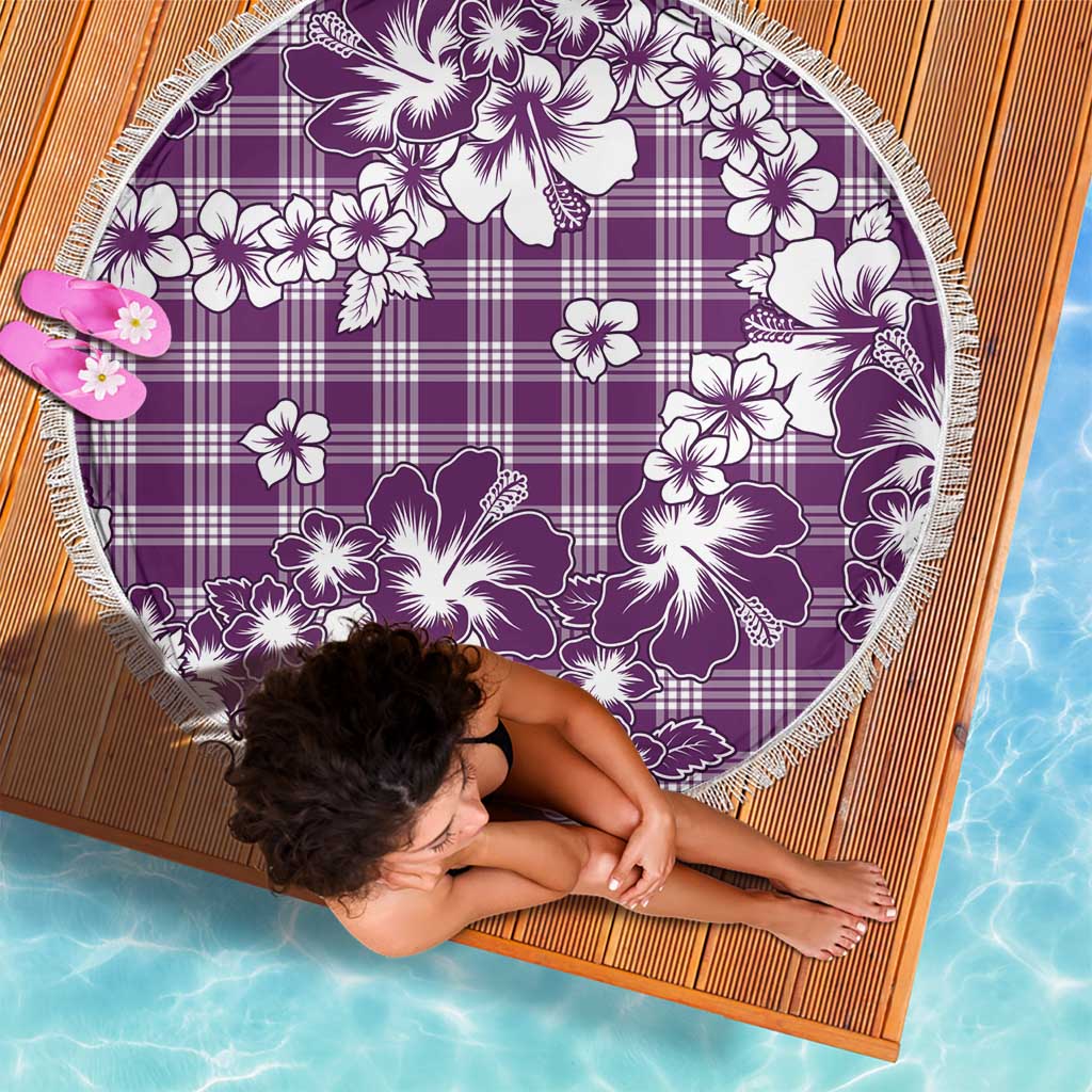 Hibiscus Pakala Sweetie Purple Beach Blanket Tropical Floral Stylized - Polynesian Pride