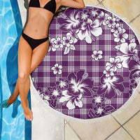 Hibiscus Pakala Sweetie Purple Beach Blanket Tropical Floral Stylized - Polynesian Pride