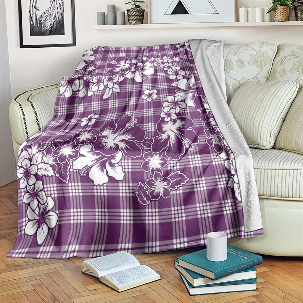 Hibiscus Pakala Sweetie Purple Blanket Tropical Floral Stylized - Polynesian Pride