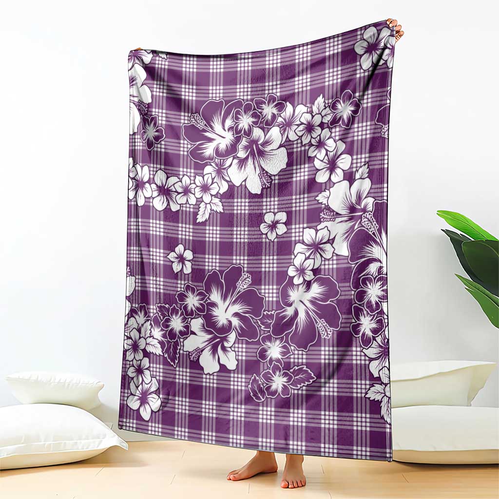 Hibiscus Pakala Sweetie Purple Blanket Tropical Floral Stylized - Polynesian Pride