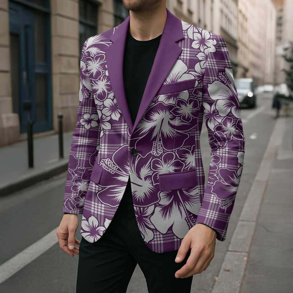 Hibiscus Pakala Sweetie Purple Blazer Tropical Floral Stylized - Polynesian Pride