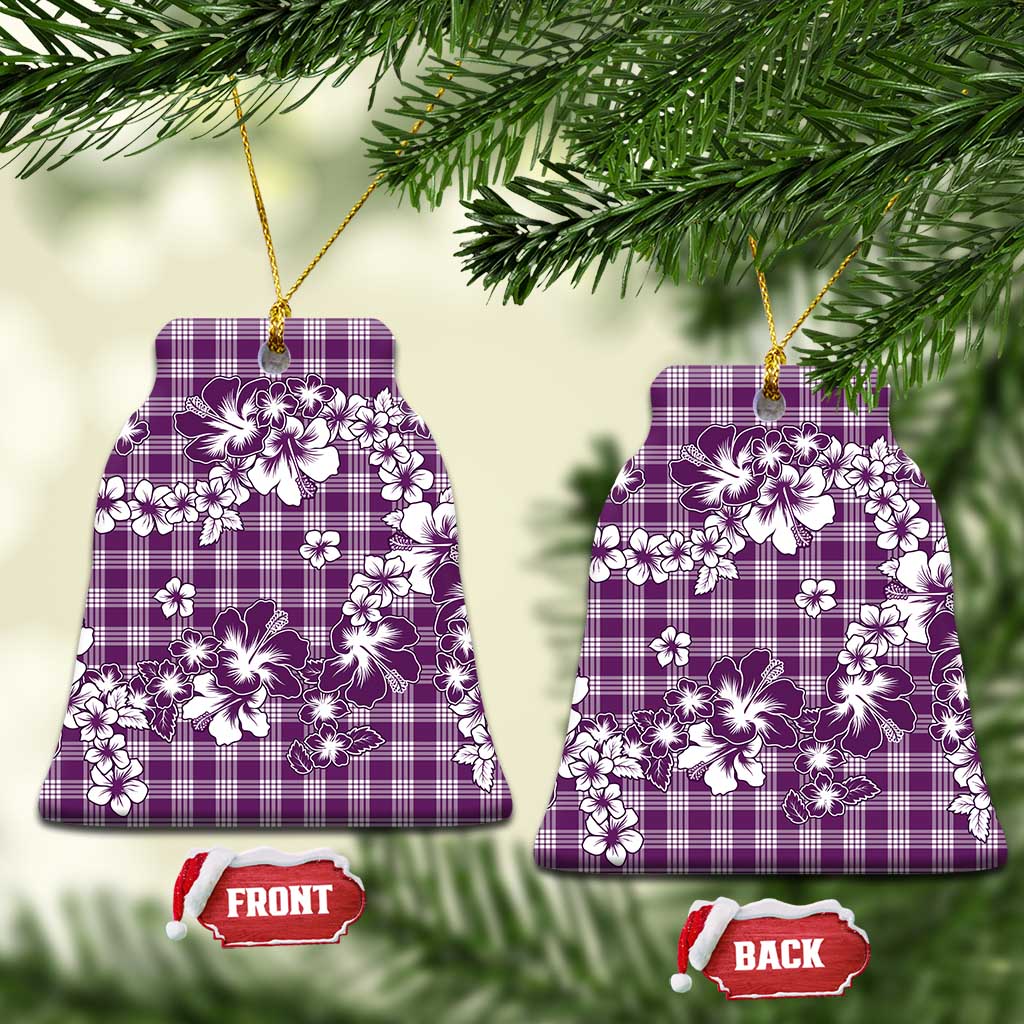 Hibiscus Pakala Sweetie Purple Ceramic Ornament Tropical Floral Stylized - Polynesian Pride