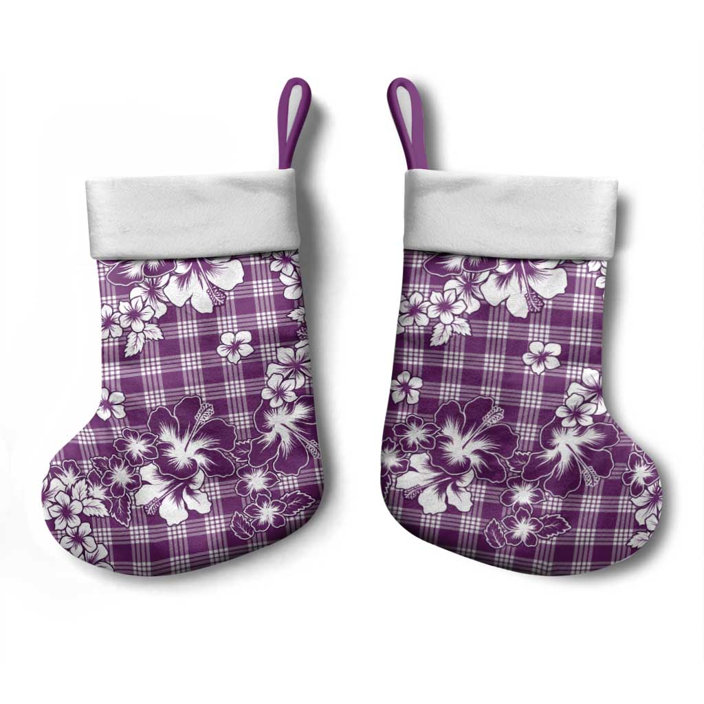 Hibiscus Pakala Sweetie Purple Christmas Stocking Tropical Floral Stylized - Polynesian Pride
