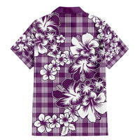 Hibiscus Pakala Sweetie Purple Family Matching Mermaid Dress and Hawaiian Shirt Tropical Floral Stylized - Polynesian Pride